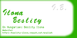 ilona beslity business card